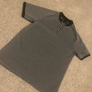Men's Black and Gray Dress Shirt